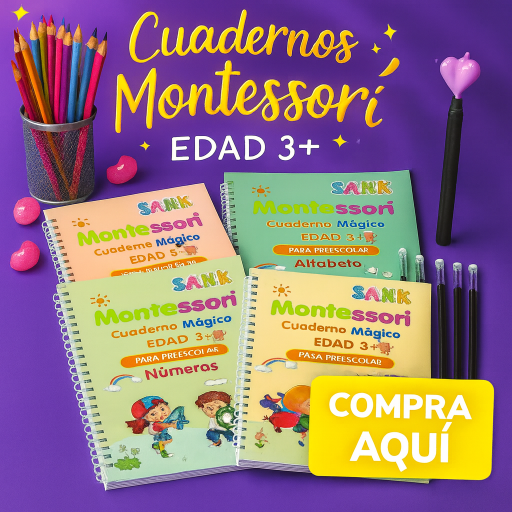 Libros de Caligrafía Reutilizables Set x4