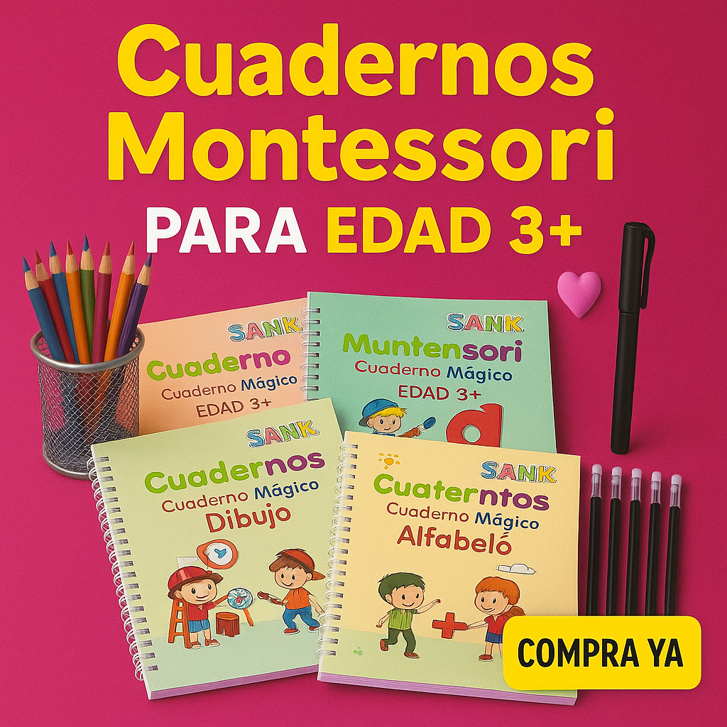 Libros de Caligrafía Reutilizables Set x4