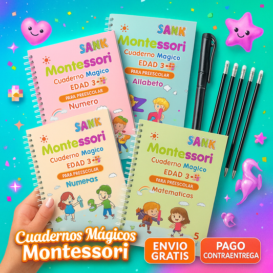 Libros de Caligrafía Reutilizables Set x4