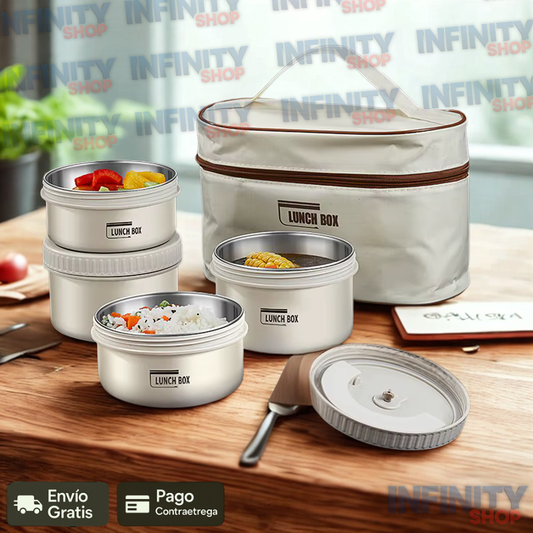 Porta Comidas Térmico PREMIUM - Pack 4 Piezas