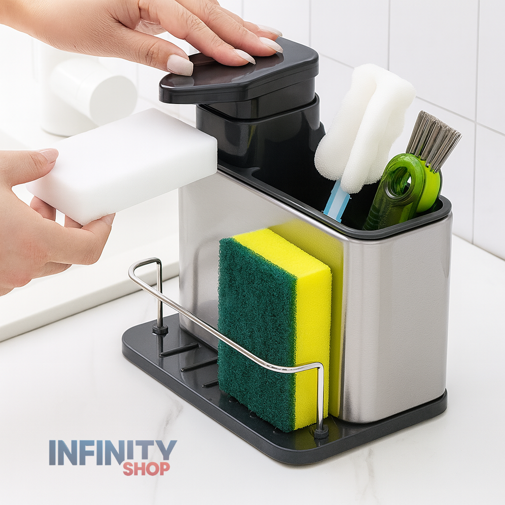 Dispensador de jabón para cocina en acero inoxidable