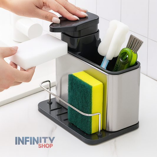 Dispensador de jabón para cocina en acero inoxidable