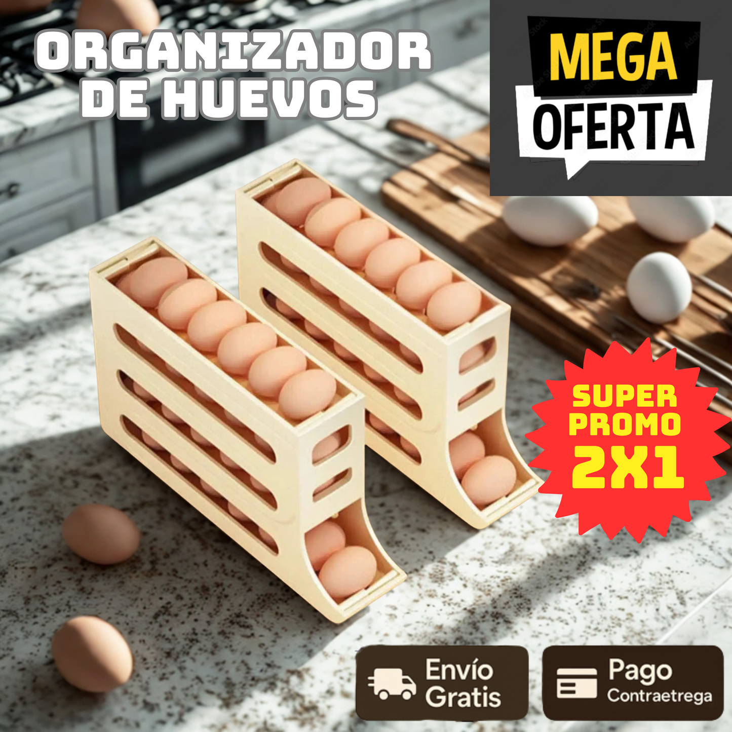 Organizador y Dispensador de Huevos
