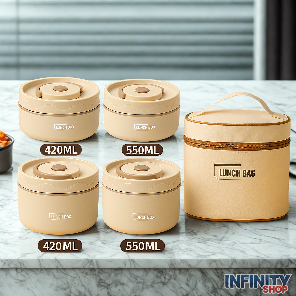 Porta Comidas Térmico PREMIUM - Pack 4 Piezas