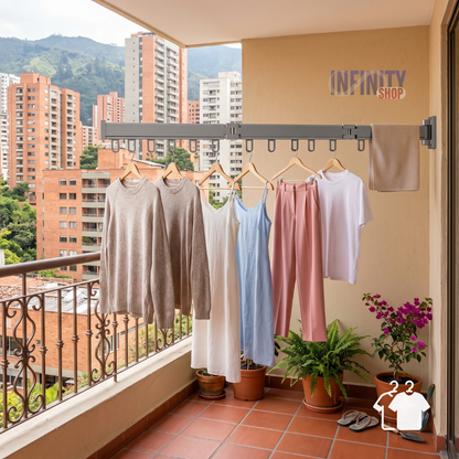 Tendedero plegable de pared