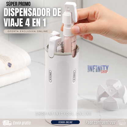 Dispensador de viaje 4 en 1