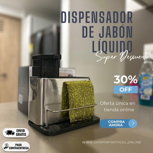 Dispensador de Jabón Líquido con Porta Esponja