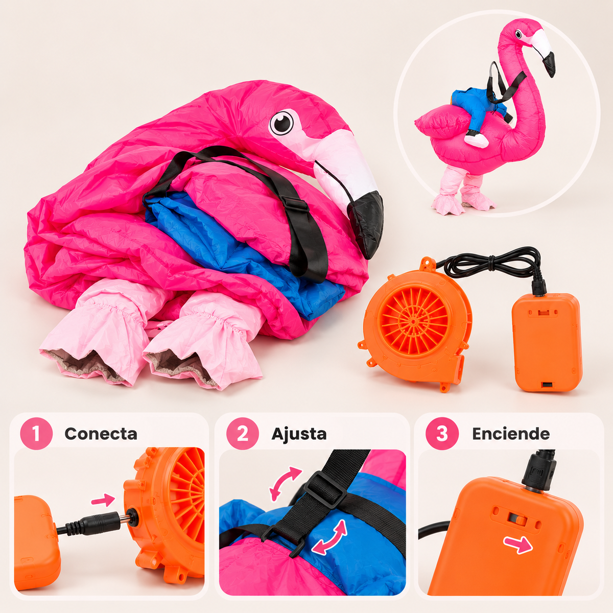 Disfraz de flamenco Inflable