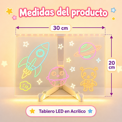 Tablero Mágico Led En Acrilico 30x20cm