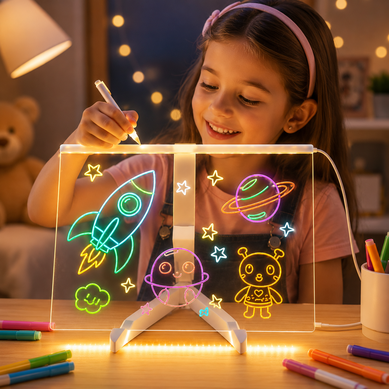 Tablero Mágico Led En Acrilico 30x20cm