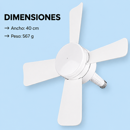 Ventilador con luz led