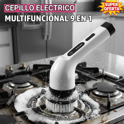 Cepillo Eléctrico Multifuncional 9 en 1 - Extensión Ajustable.