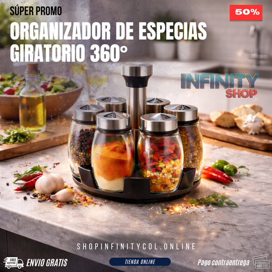 Organizador de Especias Giratorio 360°