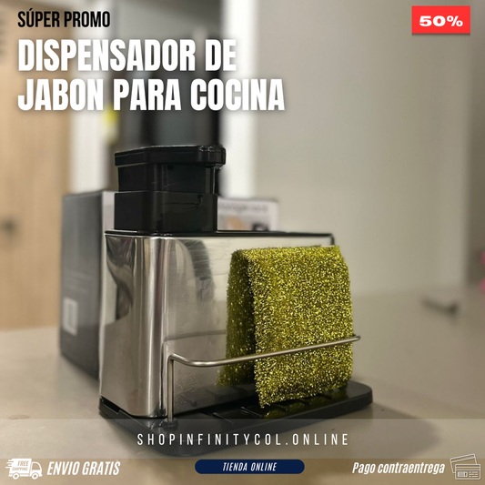 Dispensador de Jabón Líquido con Porta Esponja