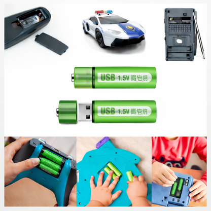 Baterías AA Recargables USB