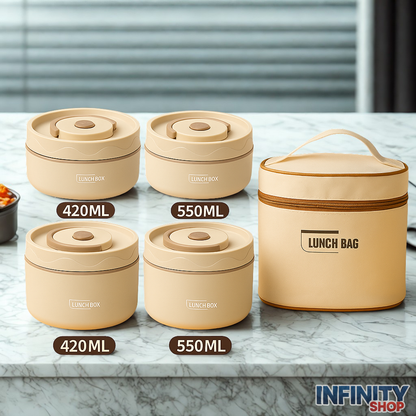 Porta Comidas Térmico PREMIUM - Pack 4 Piezas