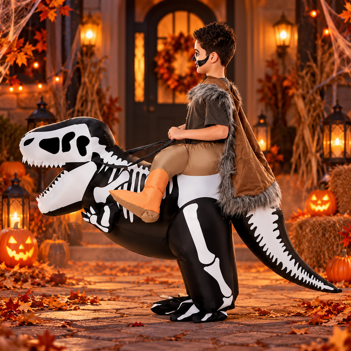 Disfraz Inflable calavera de Dinosaurio