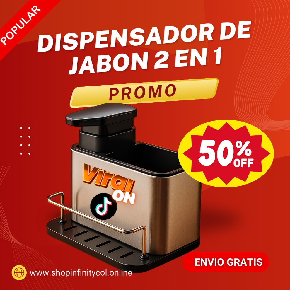 Dispensador jabón para cocina en inox – Infinity Shop
