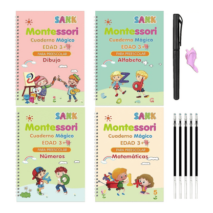 Libros de Caligrafía Reutilizables Set x4